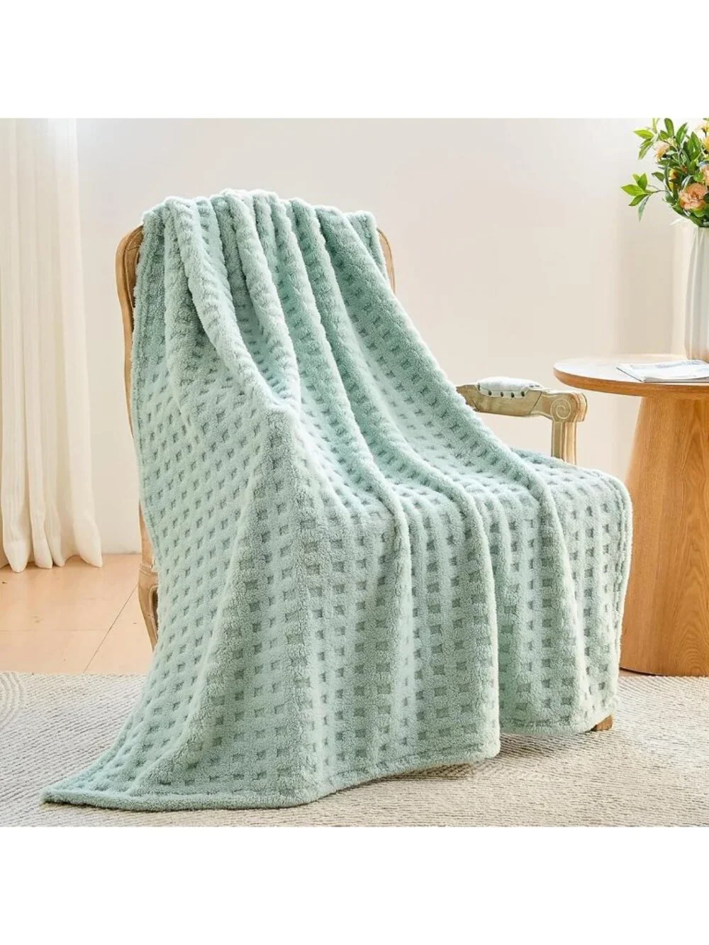 Cozy Sage Green Soft Throw Blanket | Premium Silky Flannel Fleece | All-Season